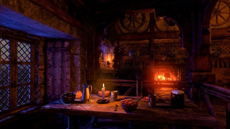 Candlelit tavern supper